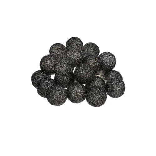 BLK Gltr LED String