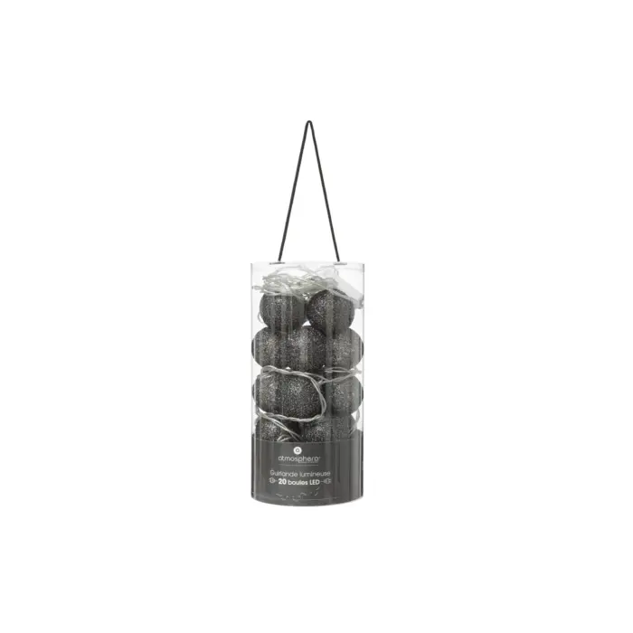 BLK Gltr LED String