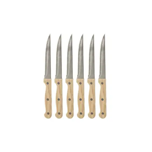 Wooden Steak Knives X6