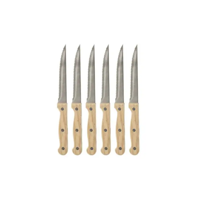 Wooden Steak Knives X6