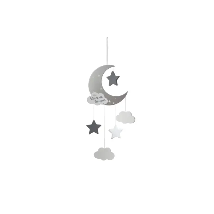Grey Moon Hanging Deco