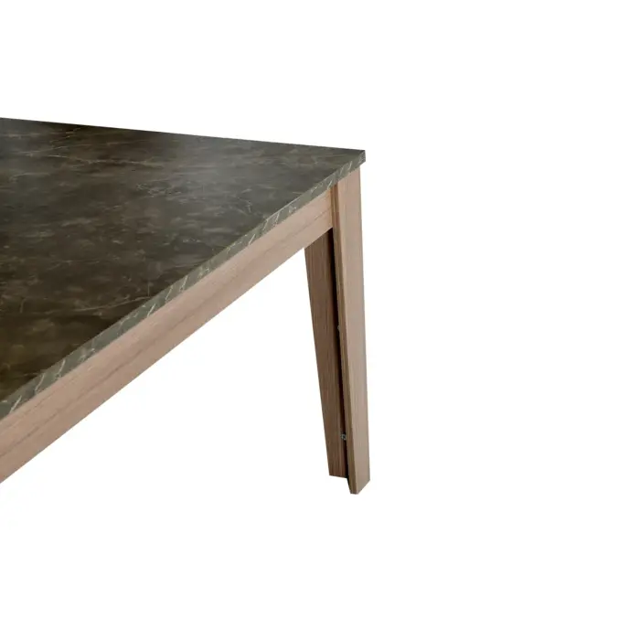 DINING TABLE Grey Stone+walnut
