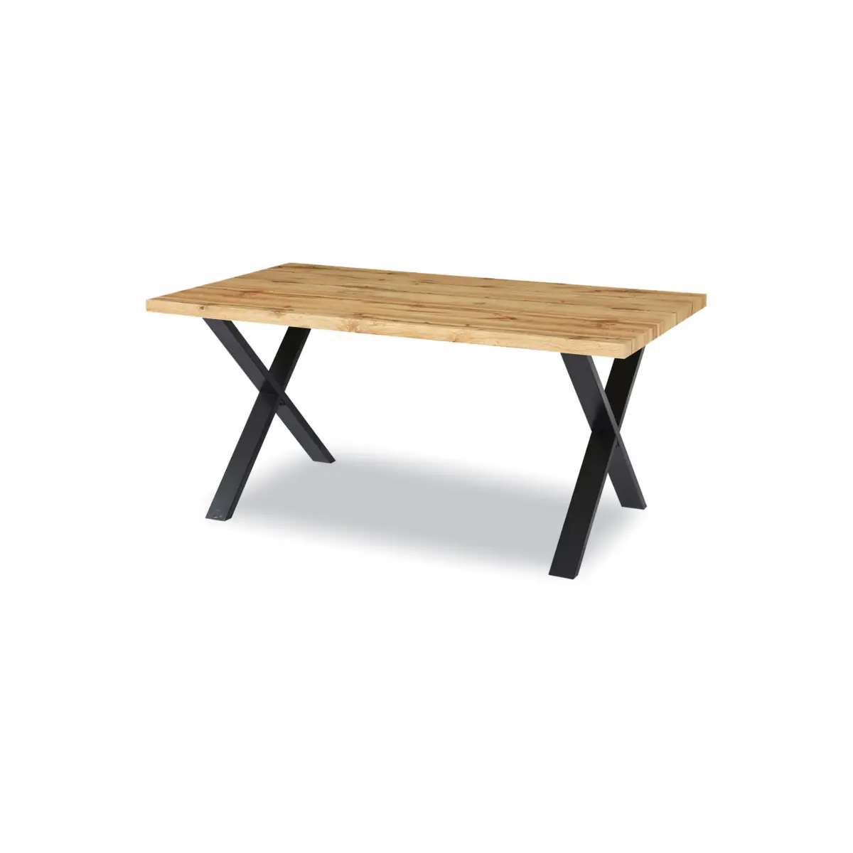Dining Table Oak+blk Leg