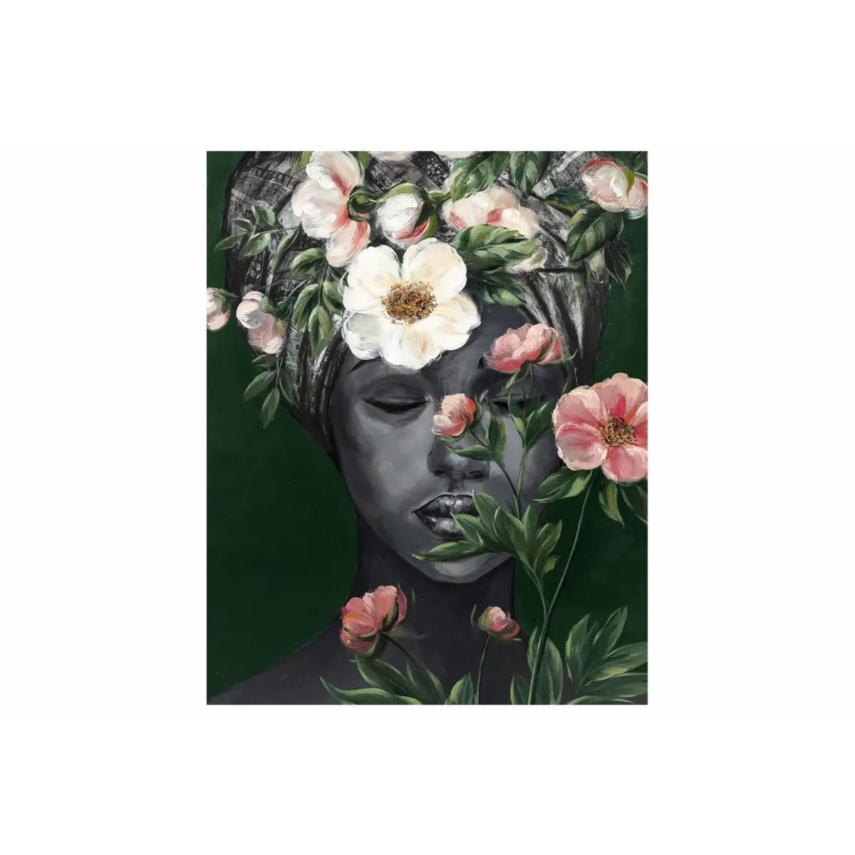 Thinking Black Lady Portrait