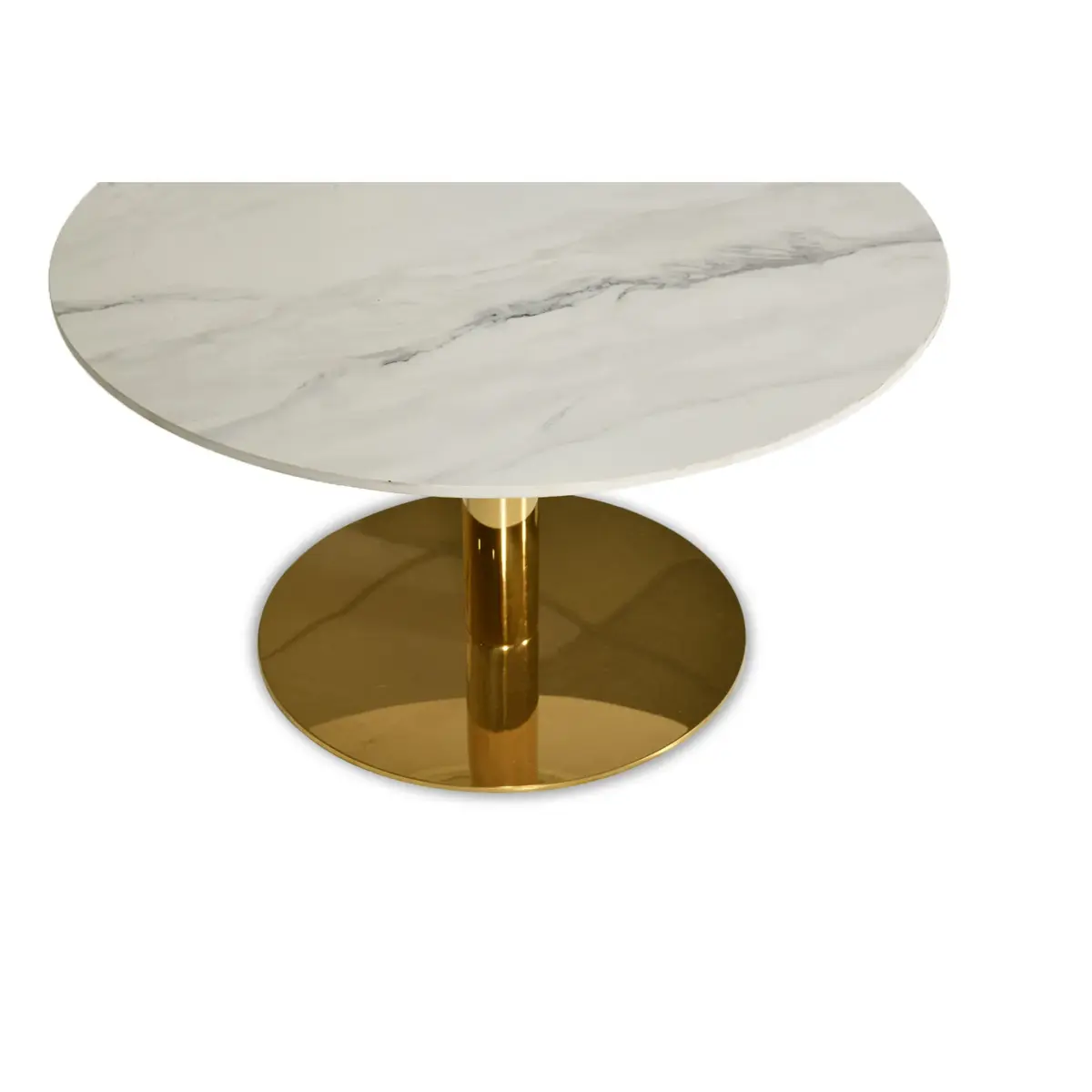 COF Table White Mrbl+gld