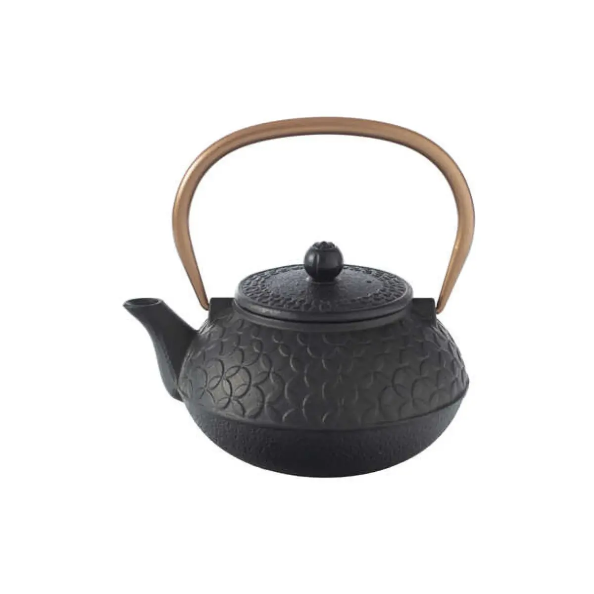 Black Flower Teapot