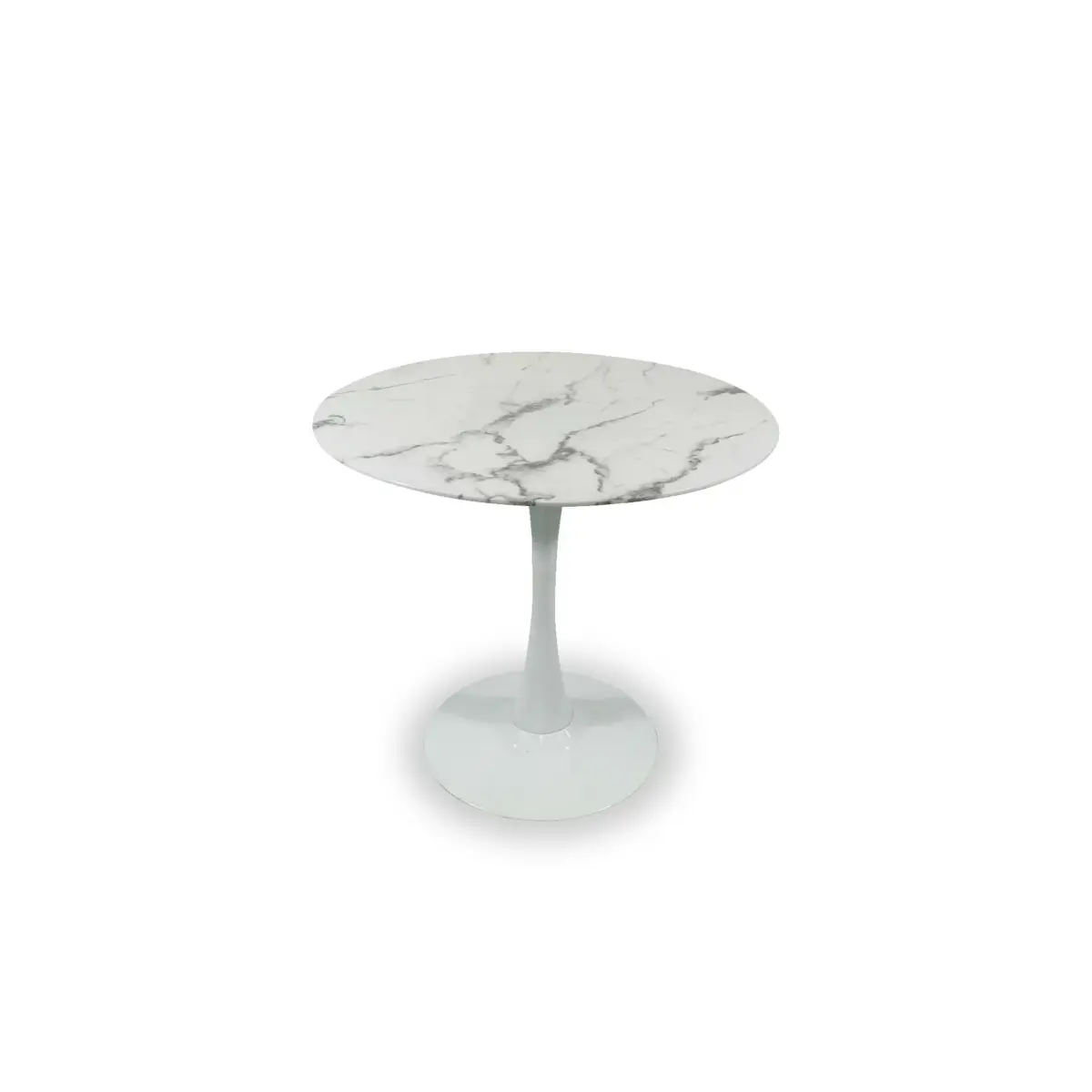DINING TABLE WHT MRBL WHT