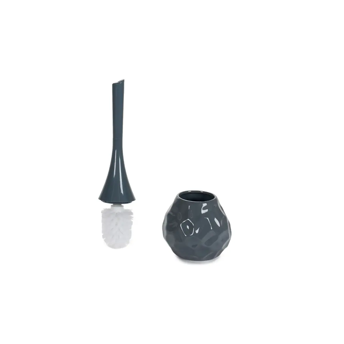 Ceramic Toilet Brush Grey