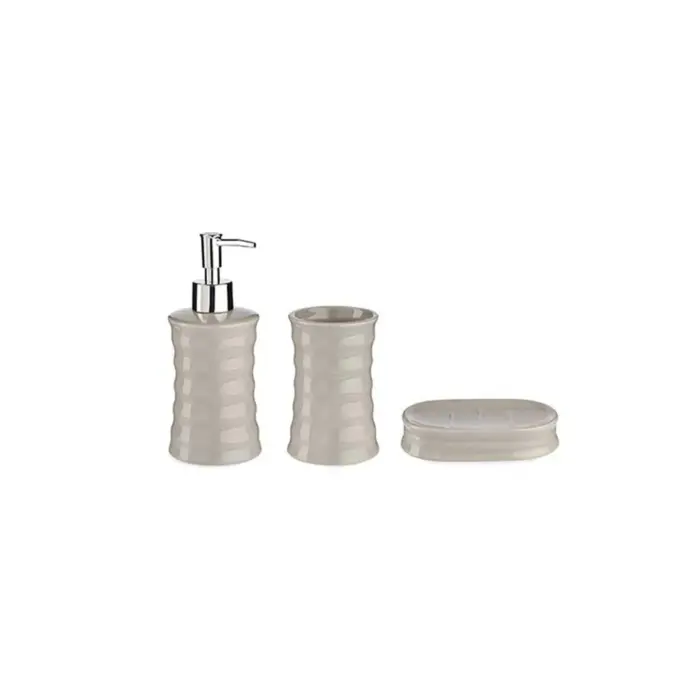 Grey Bamboo Bath Set