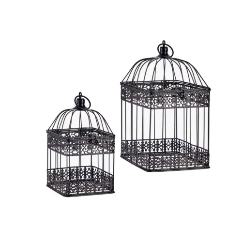 Black Metal Cages Set