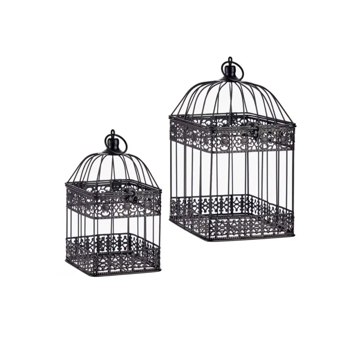 Black Metal Cages Set