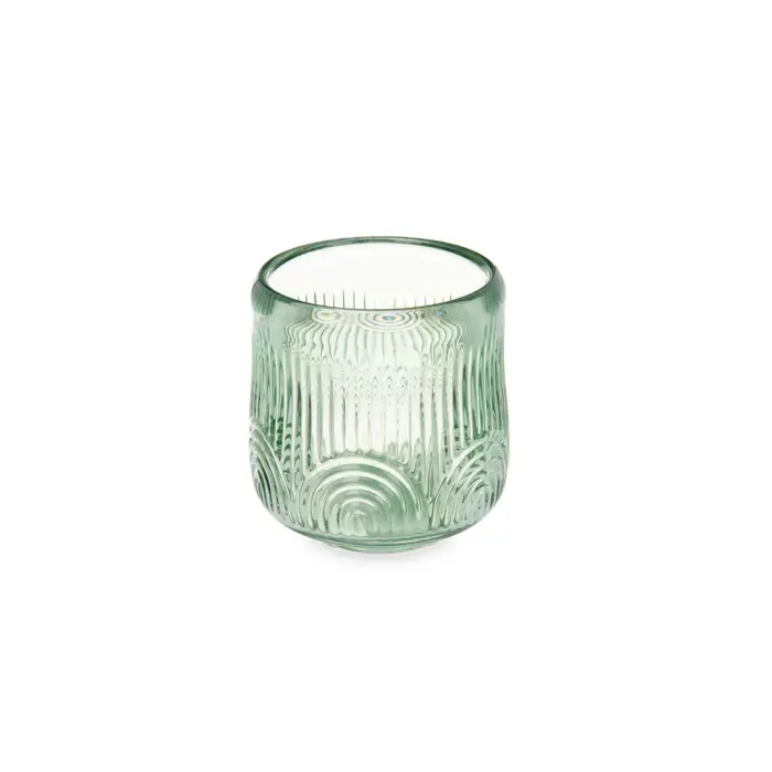 Candleholder Candle Green Stripe