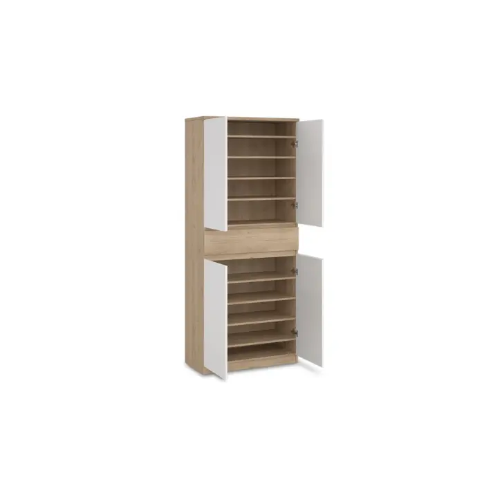 NAIA White Shoe Cabinet Tall