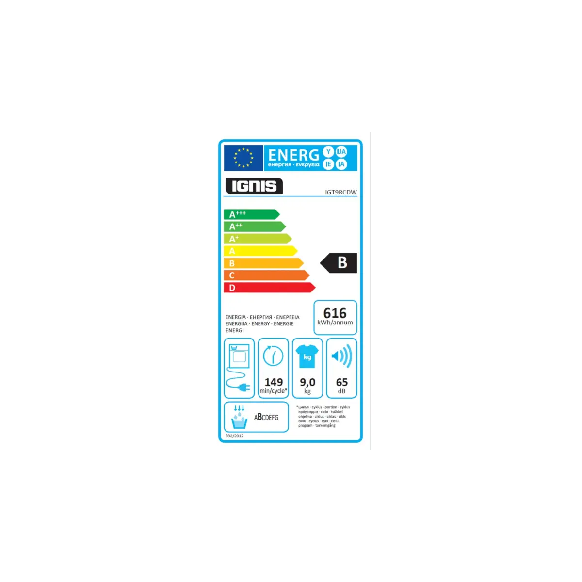 Ignis Dryer 9kg