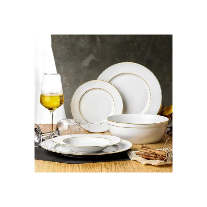 Gold Rim Salad Bowl