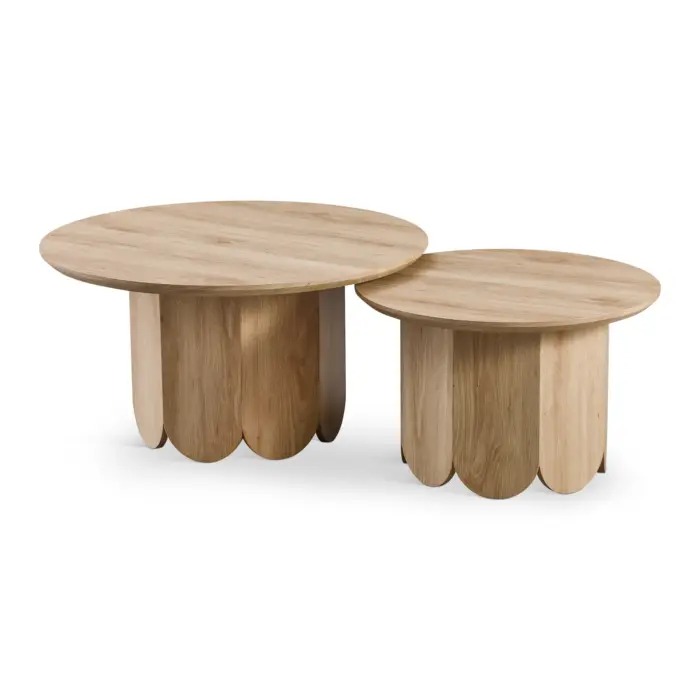 Coffee Table Oak 2pcs