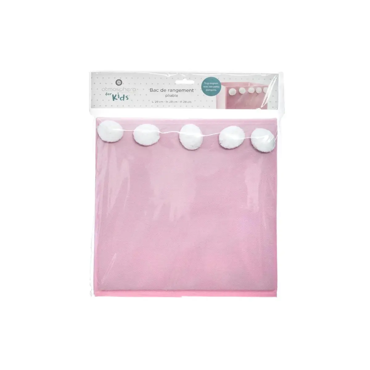 Pink Pom Storage Box