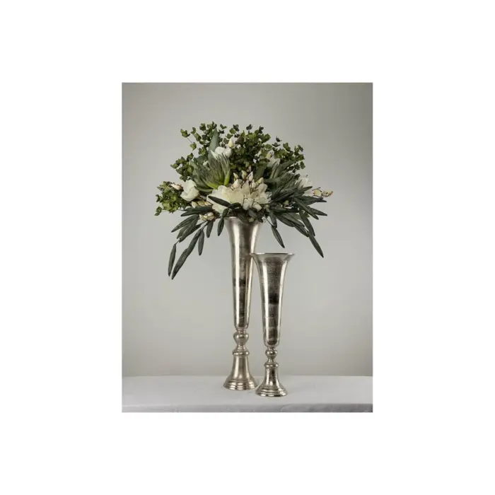 Flores Vase Alumin Silver
