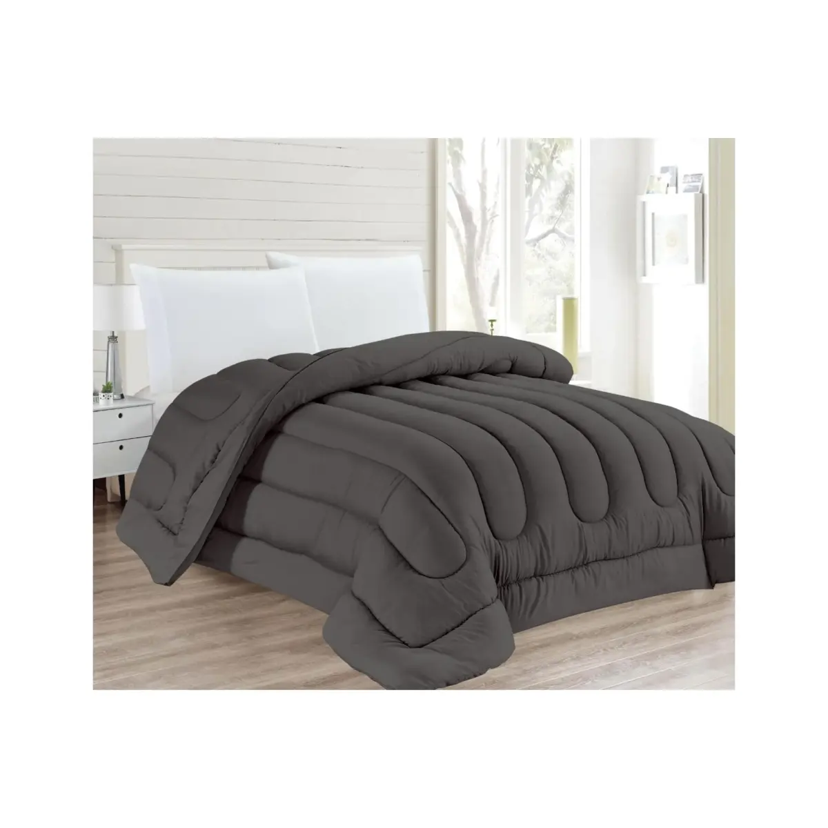 DYED QUILT 260X240 GREY DYED QUILT 260X240 GREY