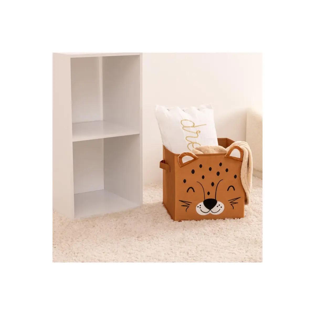 Leopard Velvet Storage