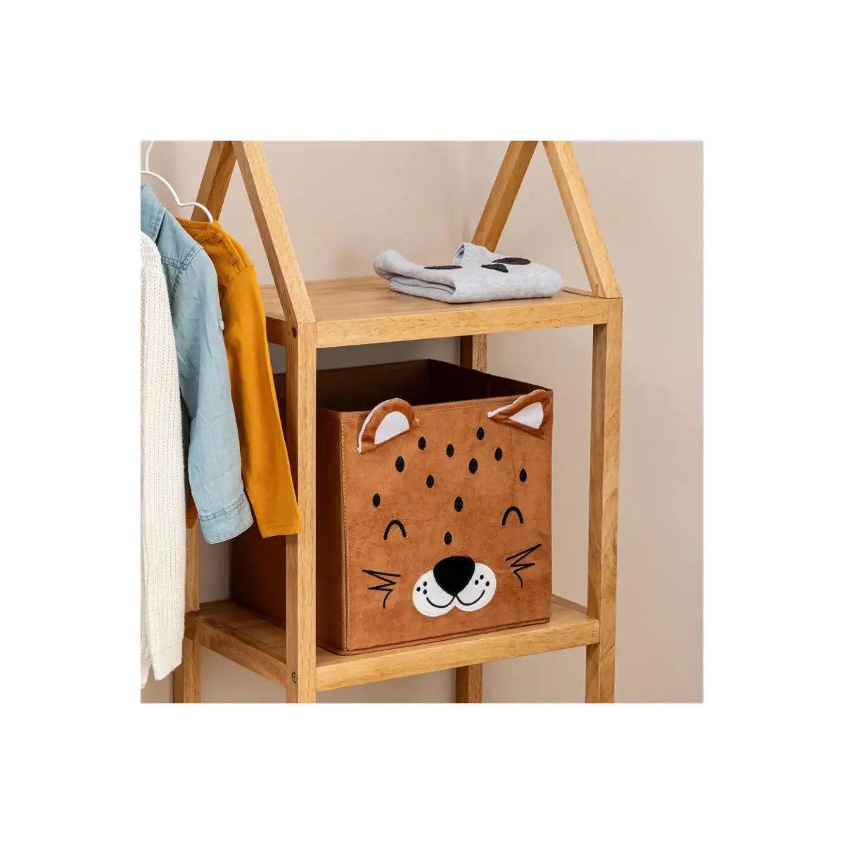 Leopard Velvet Storage