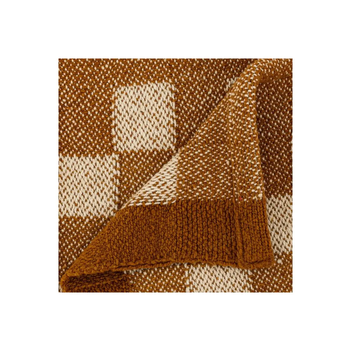 Checked Knit Throw