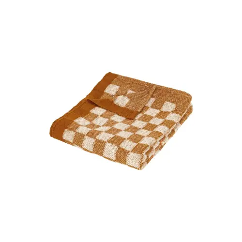 Checked Knit Throw