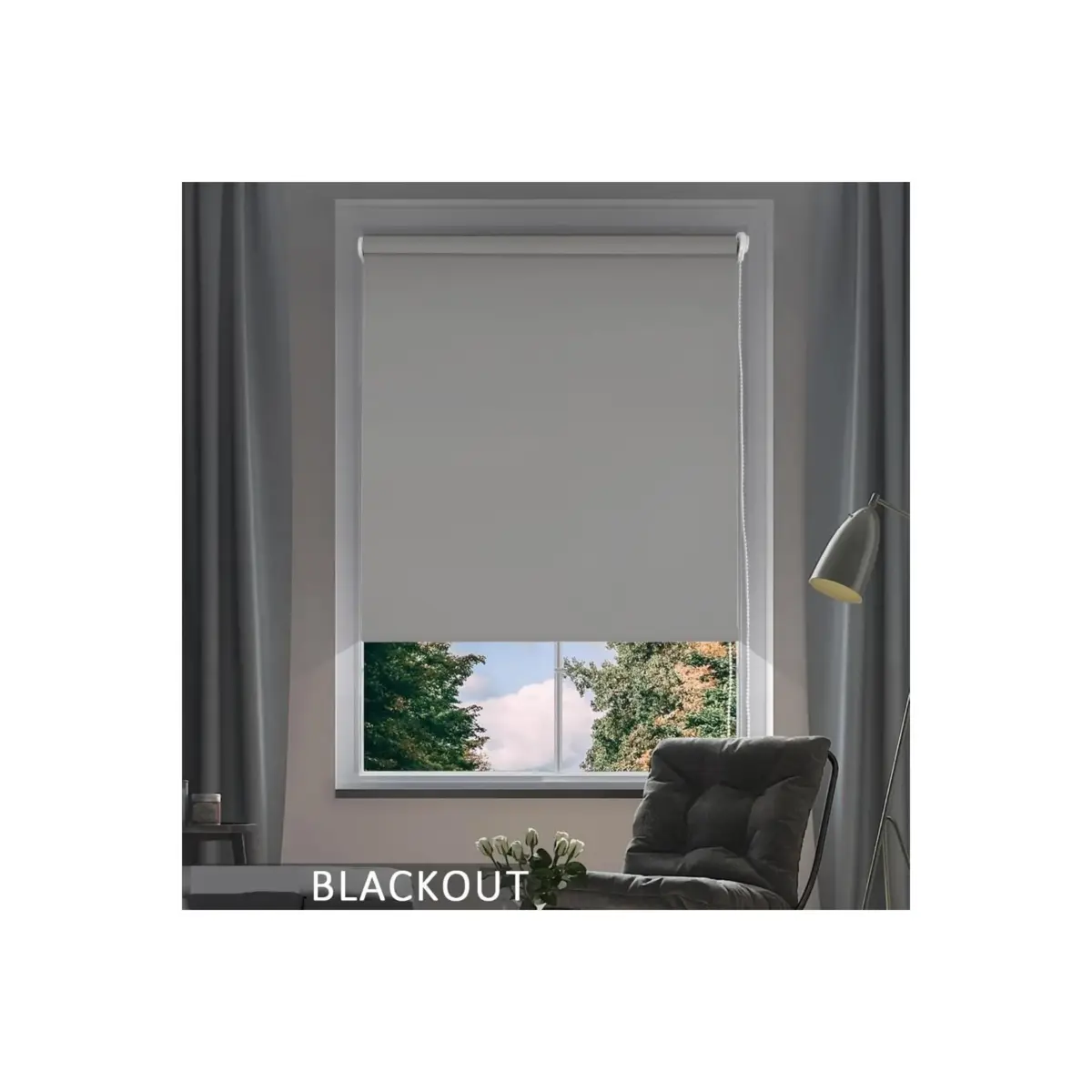 BLACKOUT ROLLER BLIND120X240GR