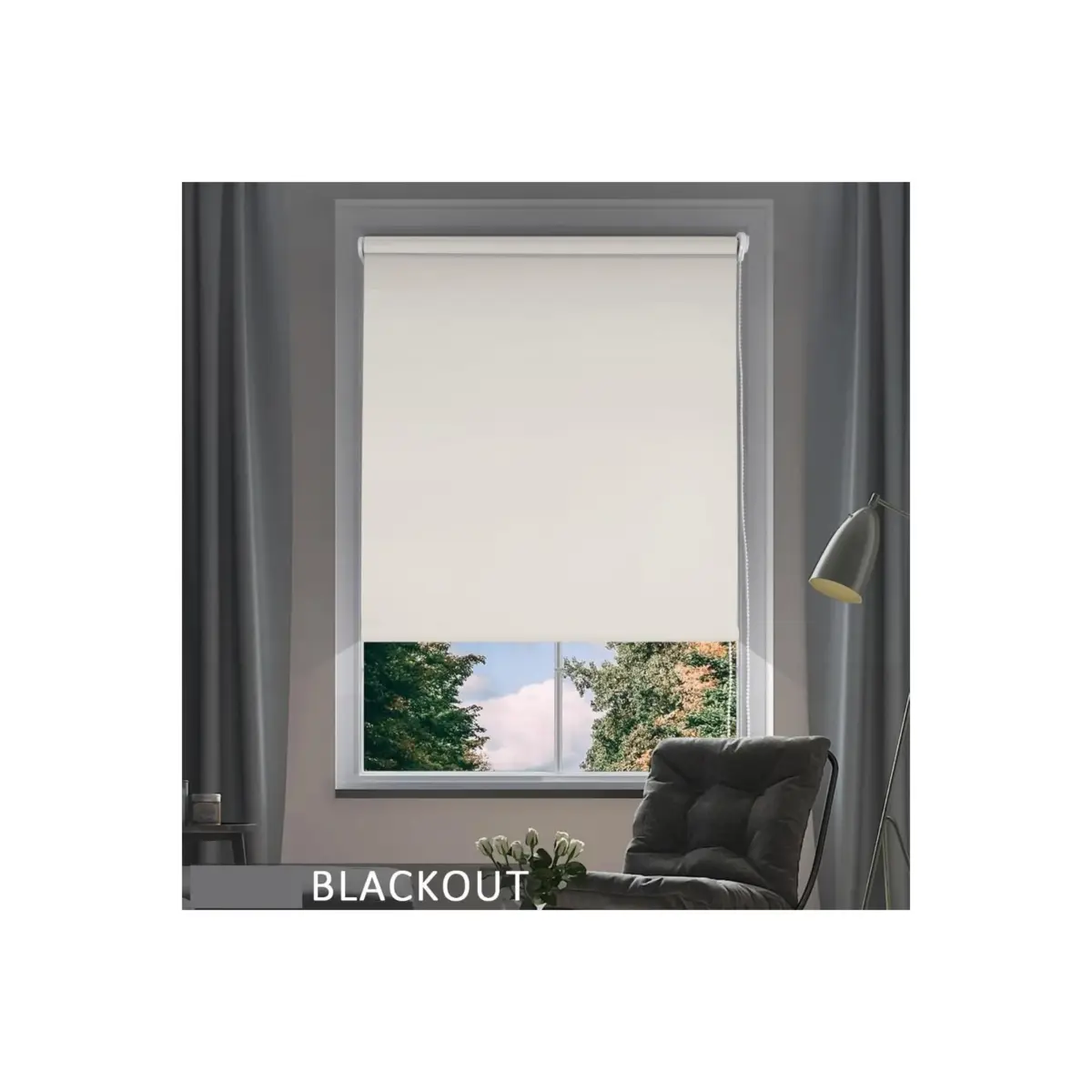 BLACKOUT ROLLER BLIND120X160IV