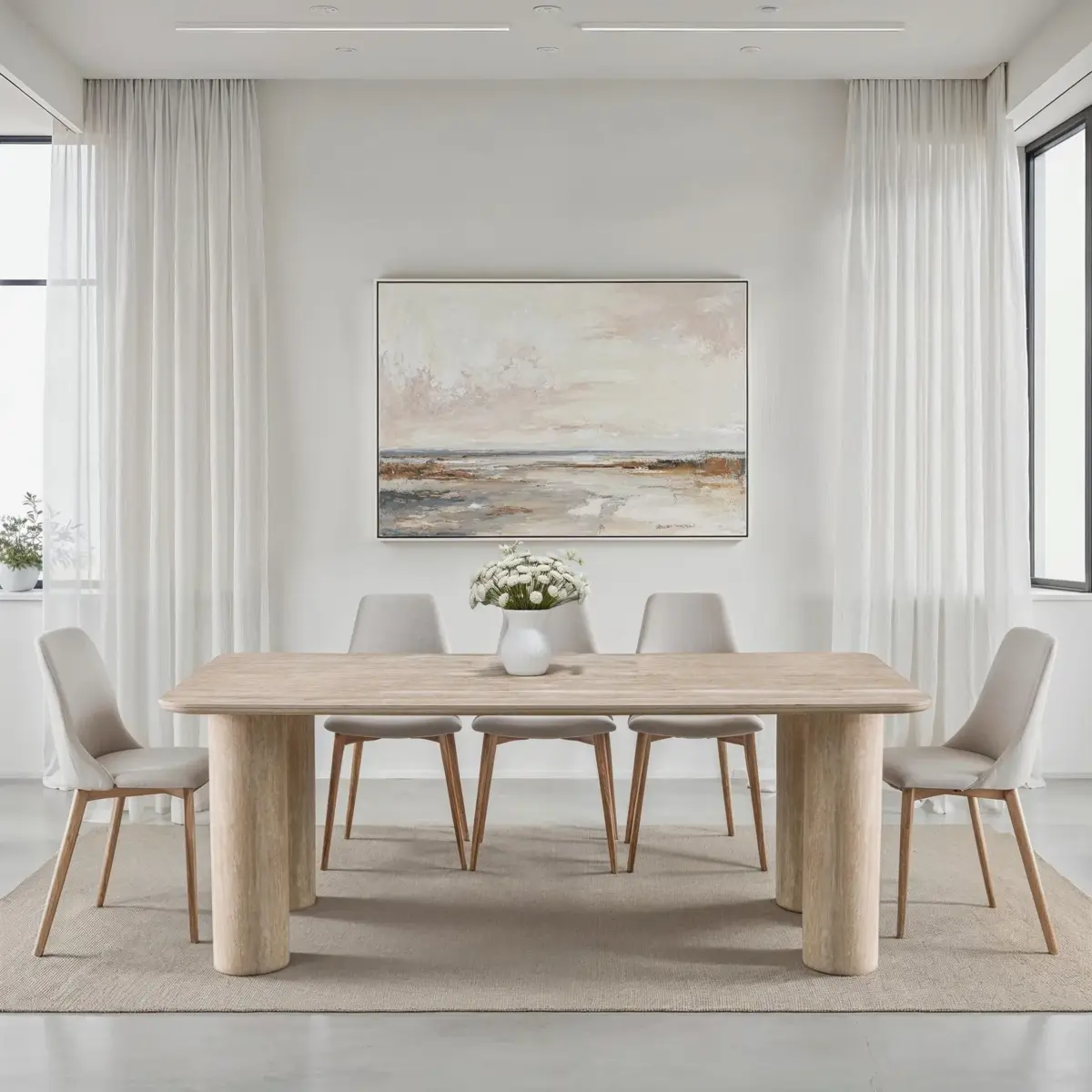 DINING TABLE YELLOW MDF