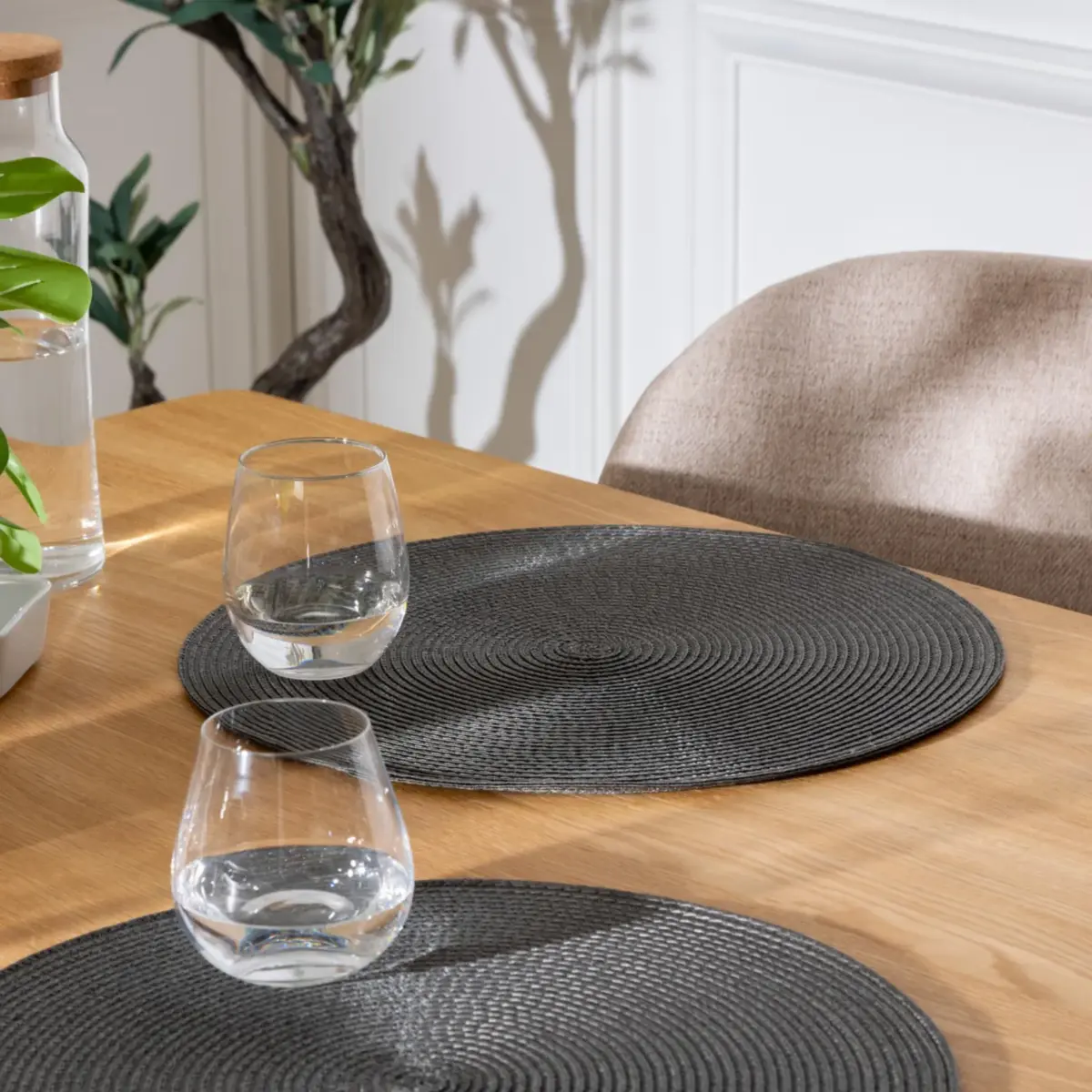 Placemat Braided Grey