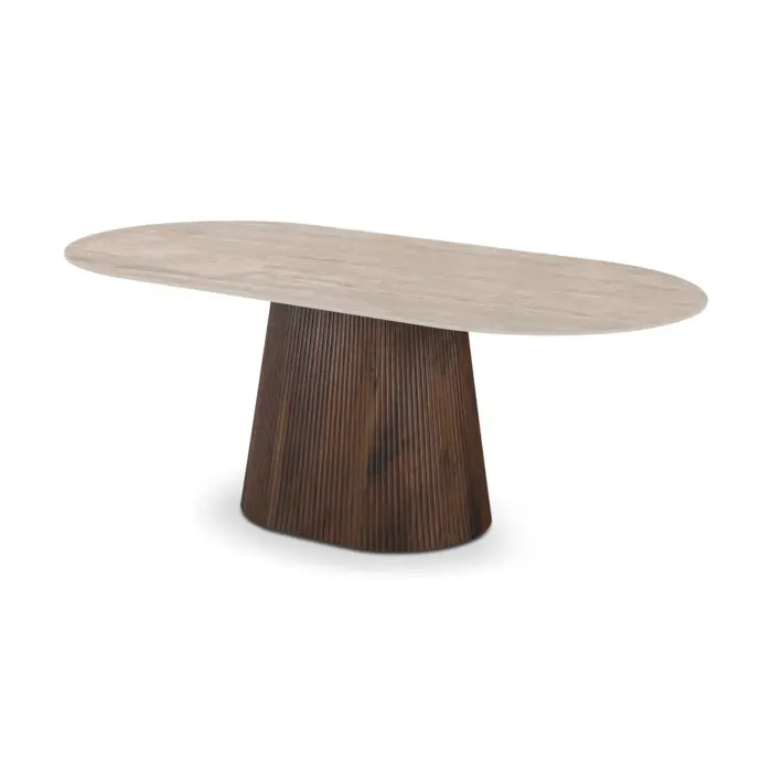 DT-2299-YELLOWWLNT-2 BOLONI Dining Table