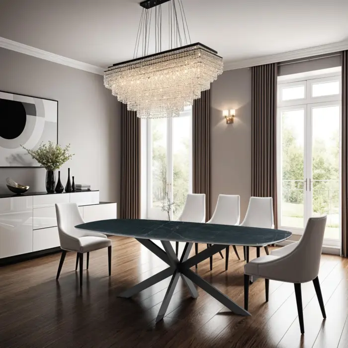 DINING TABLE D.grey MRBL
