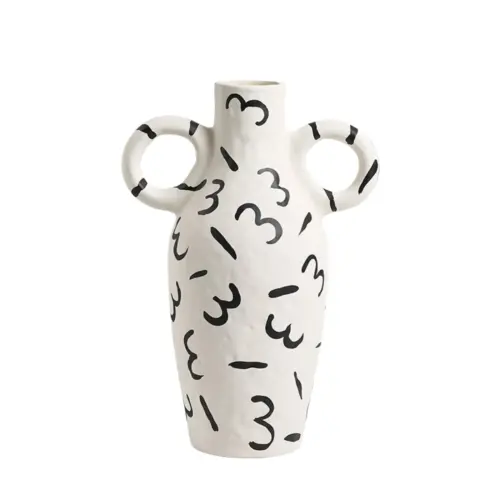Zebra Amphora Vase