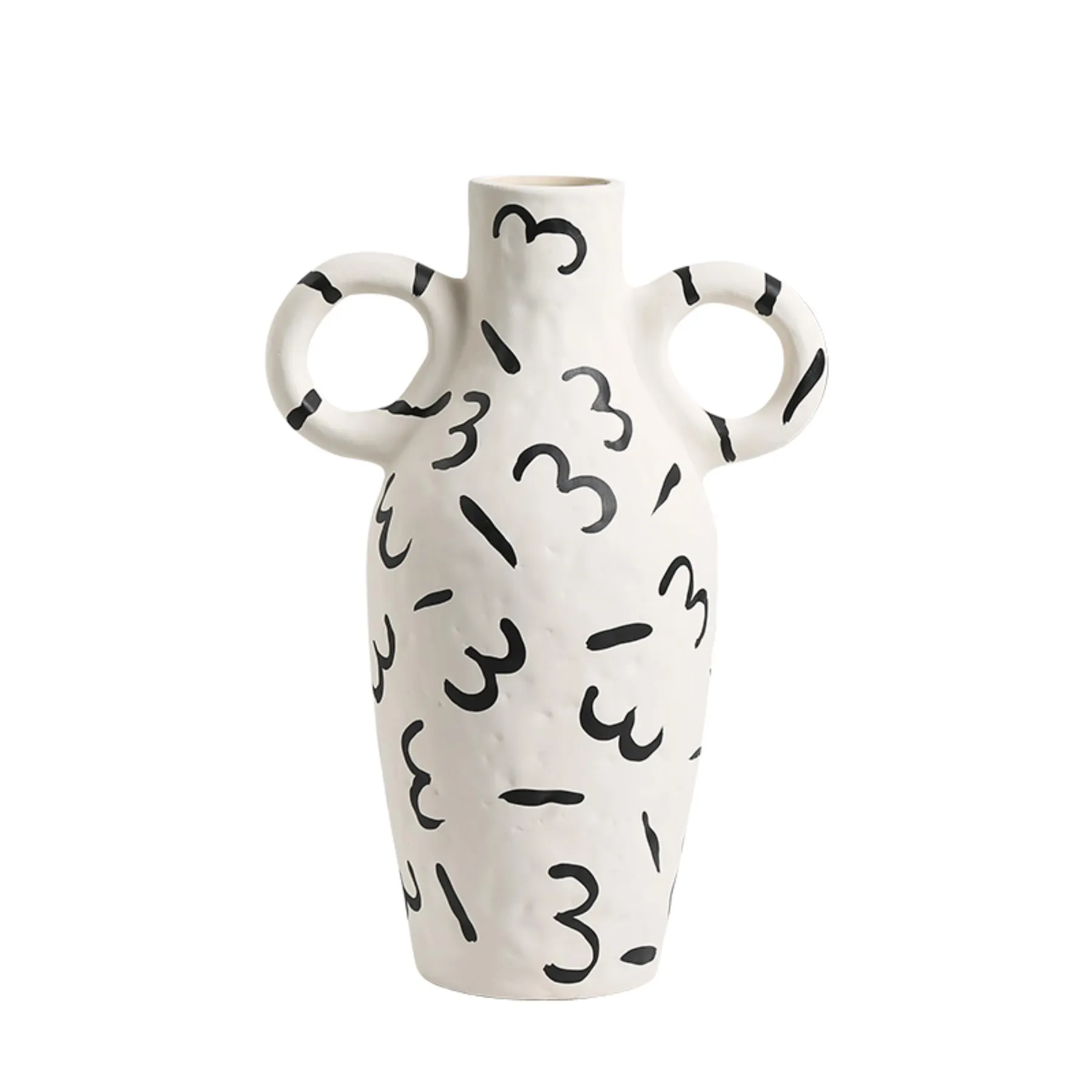 Four Day Zebra Amphora Vase
