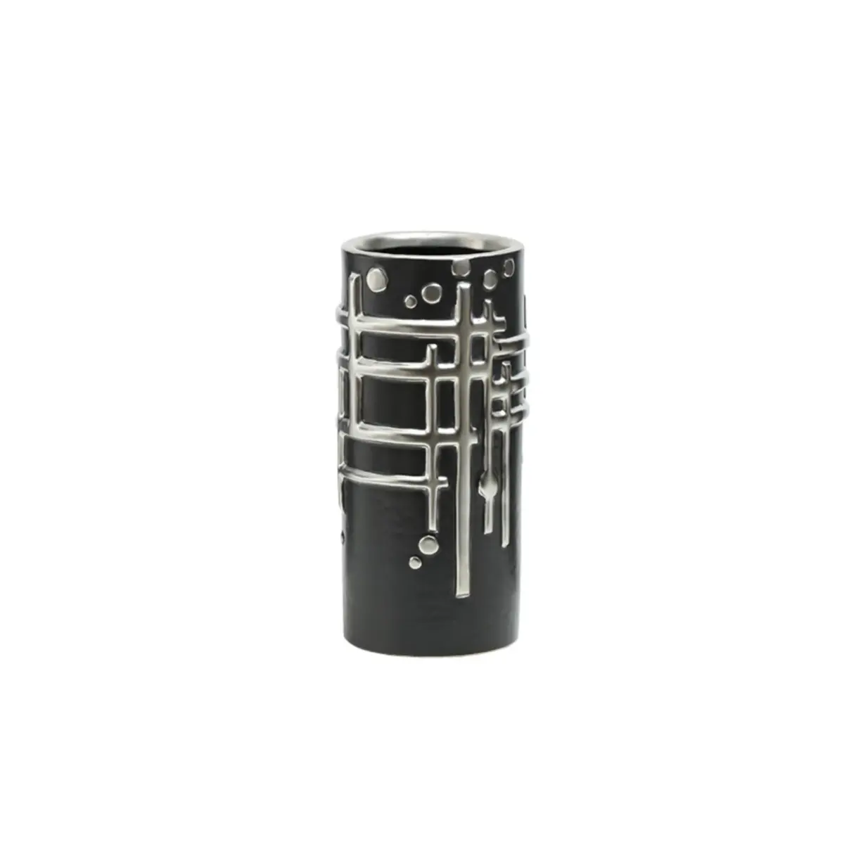 Silver Stamp Vase B