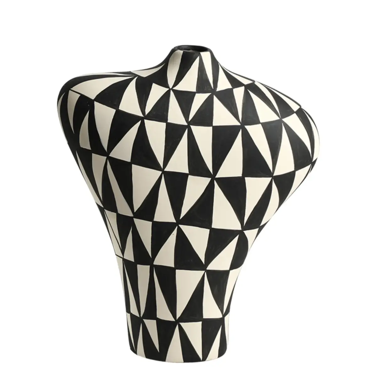 Triangular Hand-painted Vase A