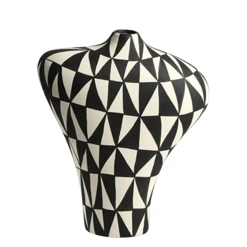 Triangular Hand-painted Vase A