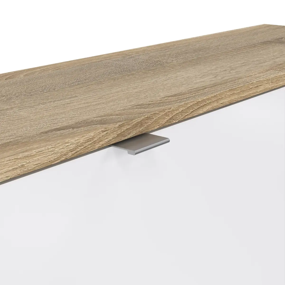 SHOES Oak And White Footwear Storage 123cm