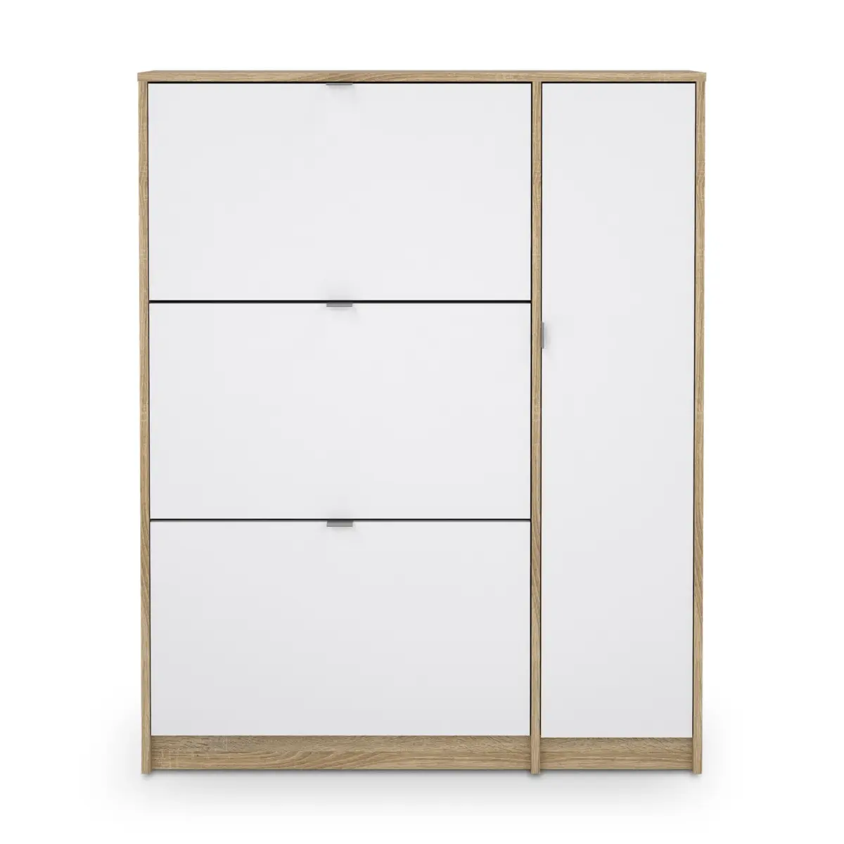 SHOES Oak And White Footwear Storage 123cm