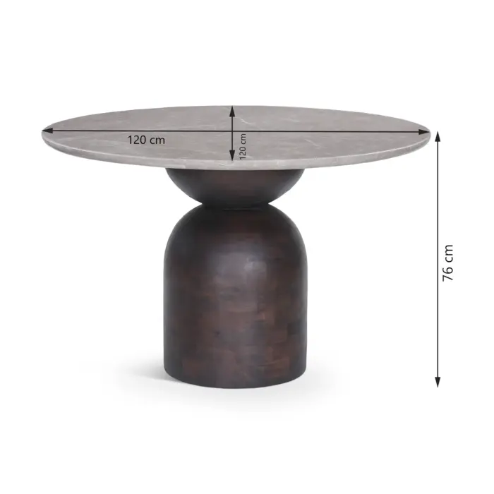 Dining Table Wood Marble