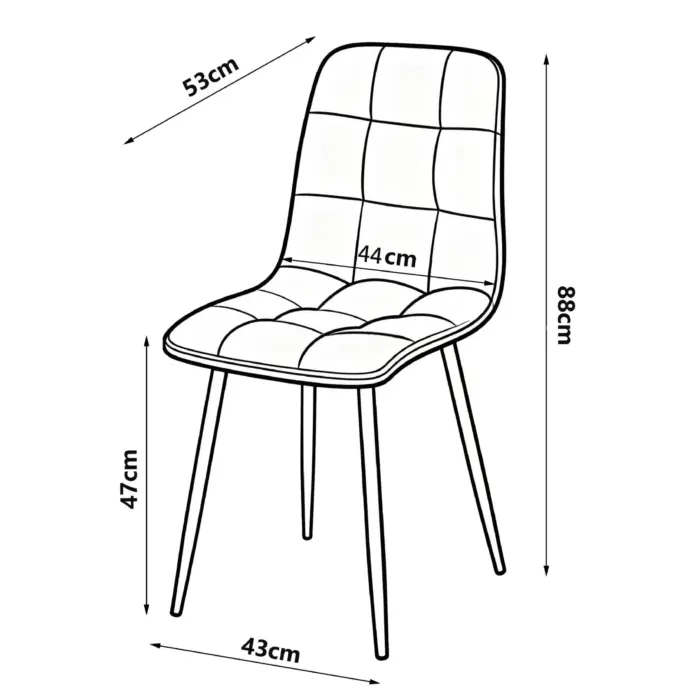 DINING CHAIR Beige Upholstery