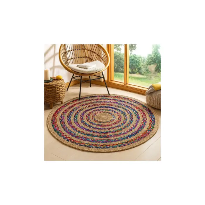 Rug Round Rustic