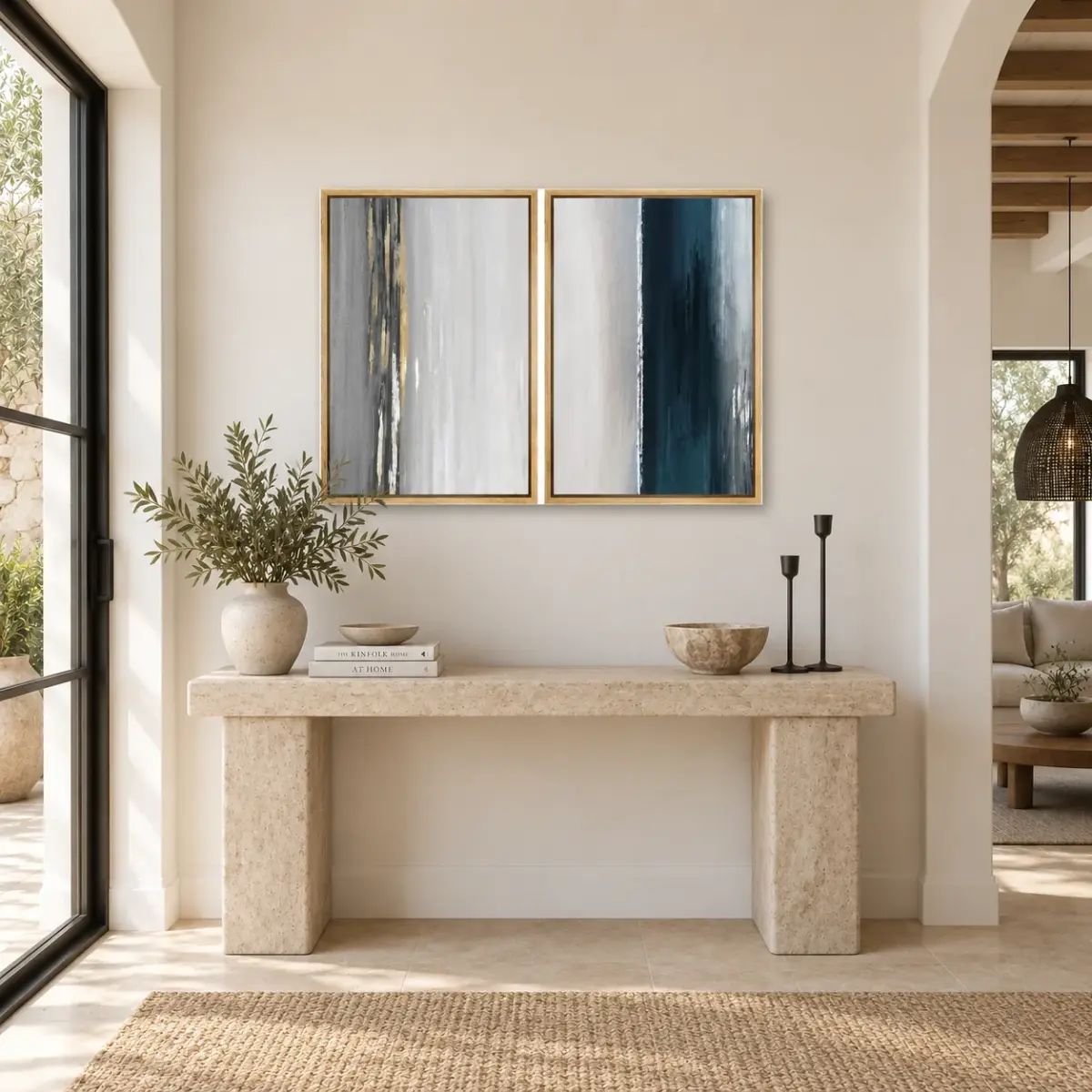 Set Modern Abstract Painting