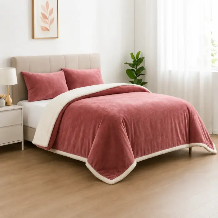 Flannel Sherpa Blanket 220 × 240 cm Flannel Sherpa Blanket 220 × 240 cm