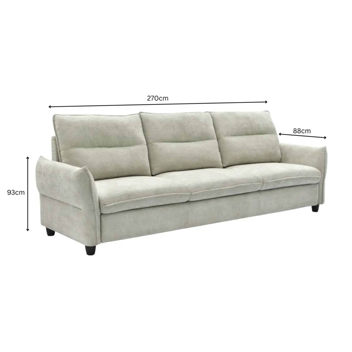 COMFER4SeaterSofa-dimensions COMFER 4 Seater Sofa