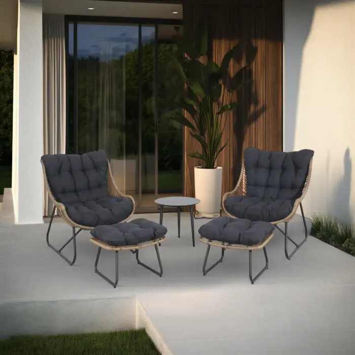 DARIO 1S+1S+CT BLK DARIO Outdoor Lounge Set