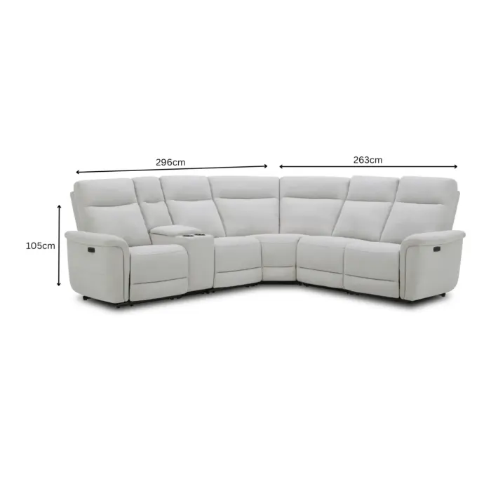 DIVINOCornerRecliner-dimensions DIVINO Corner Recliner Sofa