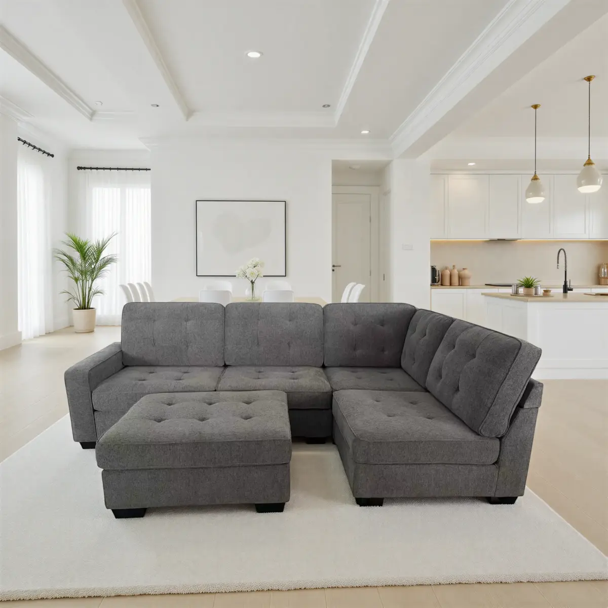 IHL058 R-CRN GREY CUCHER Corner Sofa