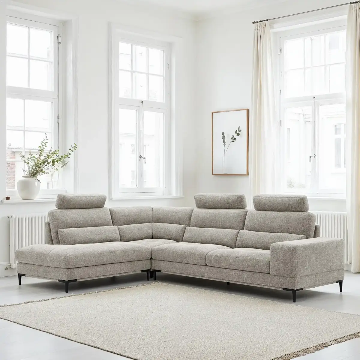 KF.8292 A0403720 L ZENOUT Beige Corner Sofa